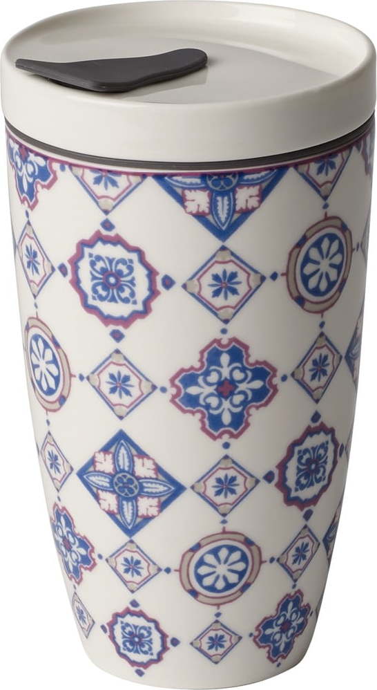 Modro-bílý porcelánový termohrnek Villeroy & Boch Like To Go