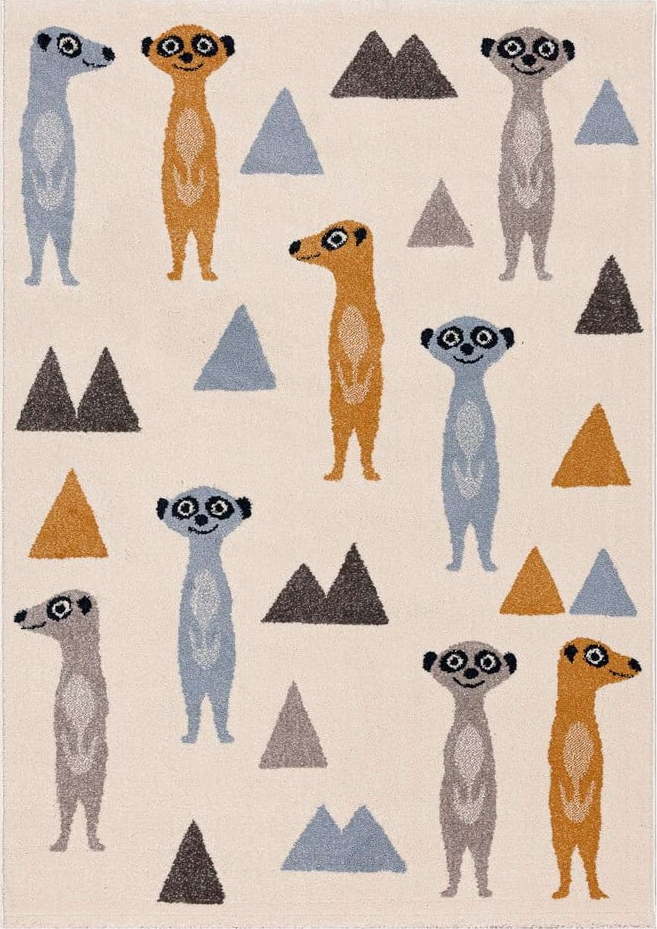 Antialergenní dětský koberec 170x120 cm Funny Meerkat - Yellow Tipi Yellow Tipi