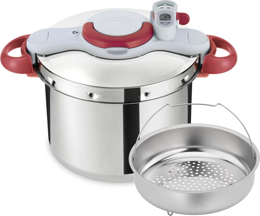 Tlakový nerezový hrnec s parním košem 7.5 l Clipso Minut Perfect – Tefal Tefal