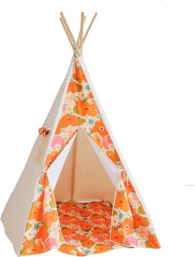 Dětský stan teepee Picnic with Flowers – Moi Mili Moi Mili