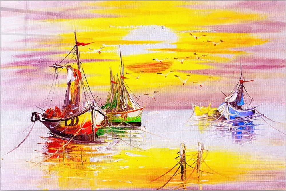 Skleněný obraz 100x70 cm Sunset – Wallity Wallity