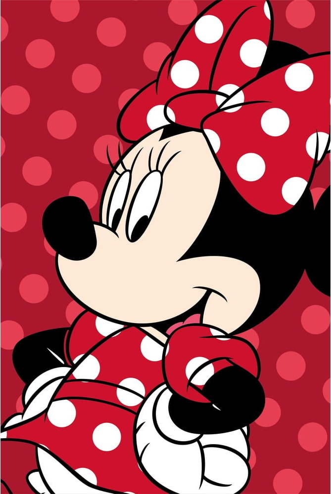 Červená dětská deka z mikroplyše 100x150 cm Minnie – Jerry Fabrics Jerry Fabrics