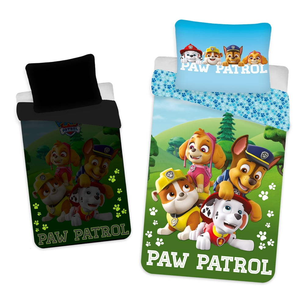 Bavlněné dětské povlečení na jednolůžko se svítícím efektem 140x200 cm Paw Patrol – Jerry Fabrics Jerry Fabrics