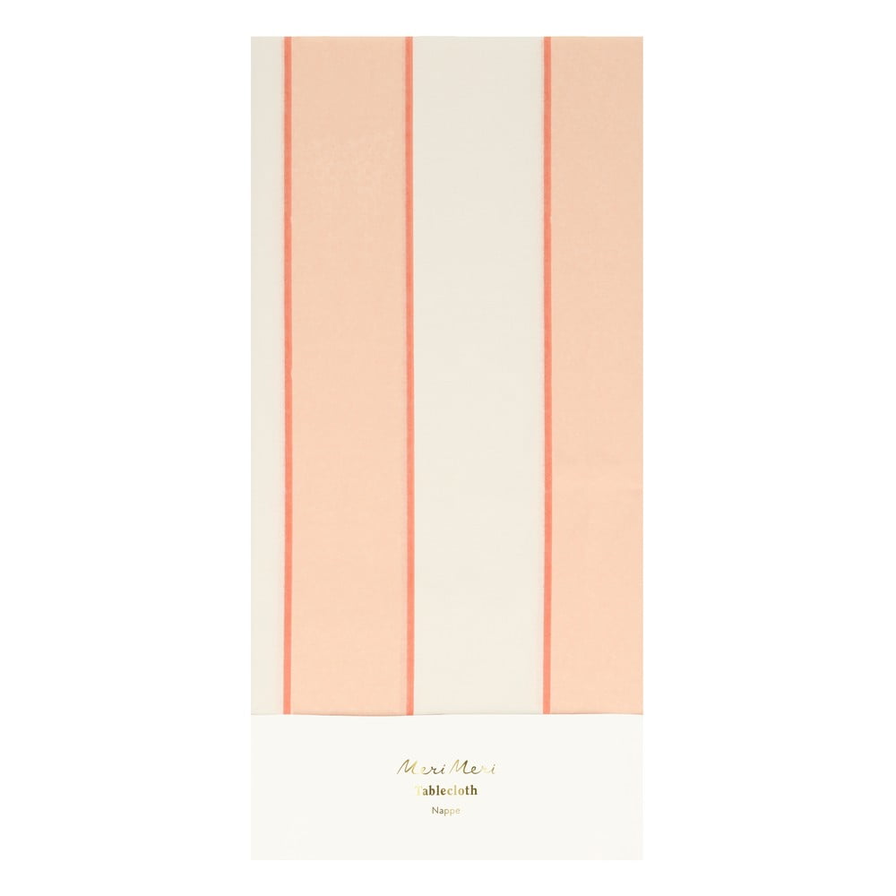 Ubrus 137x259 cm Peach Stripe – Meri Meri Meri Meri