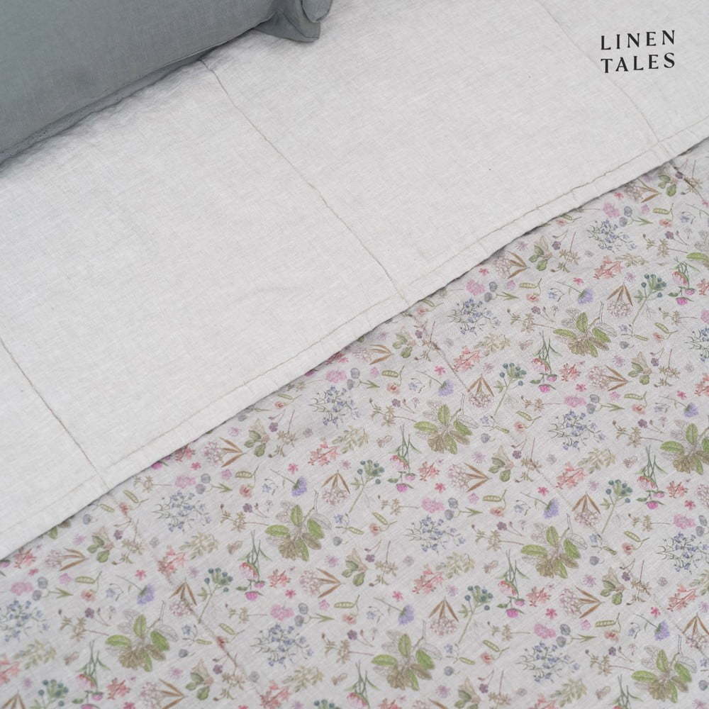 Lněný prošívaný dětský přehoz 100x140 cm Botany & Melange – Linen Tales Linen Tales