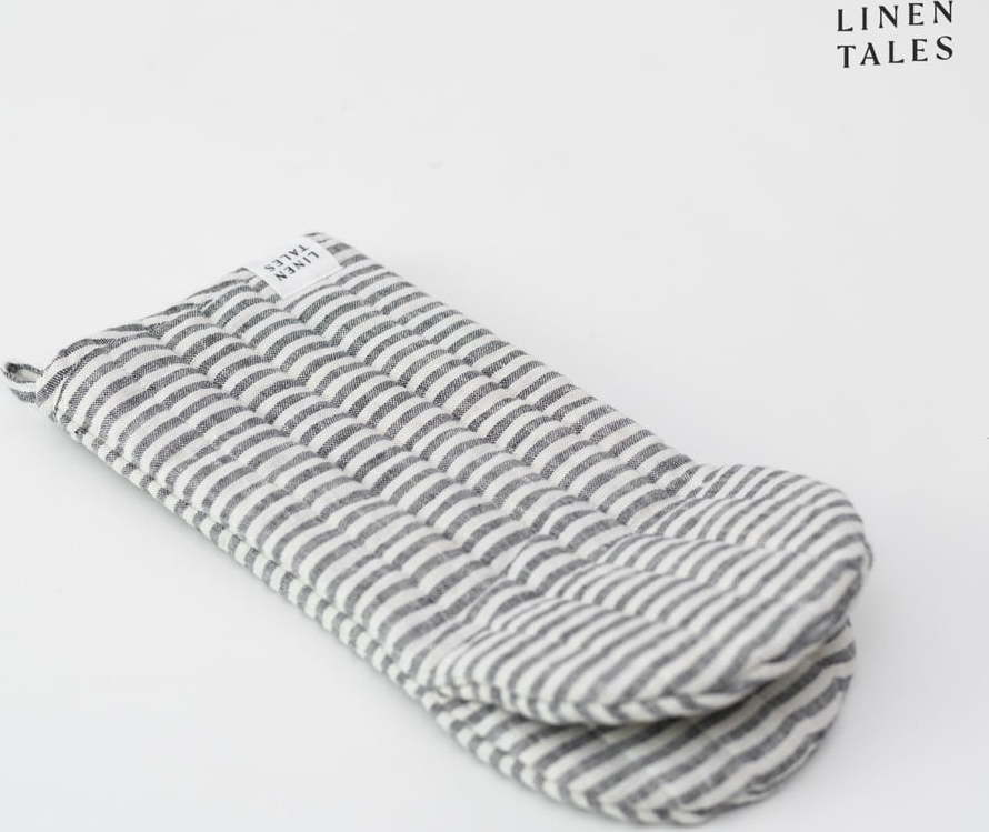 Lněná chňapka Thin Black Stripes – Linen Tales Linen Tales