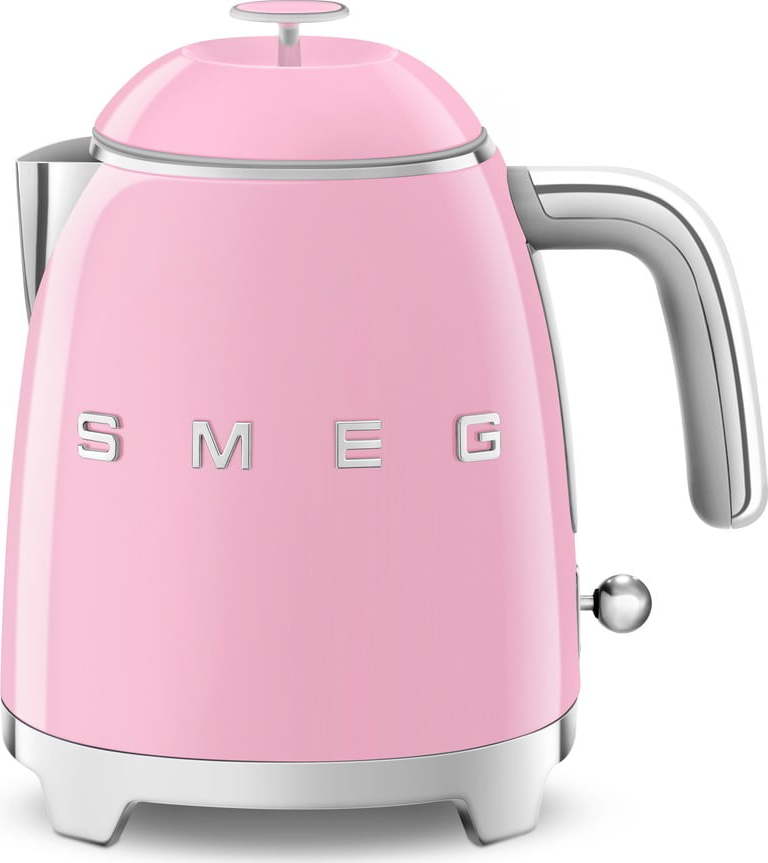 Růžová rychlovarná konvice z nerezové oceli 800 ml Retro Style – SMEG SMEG