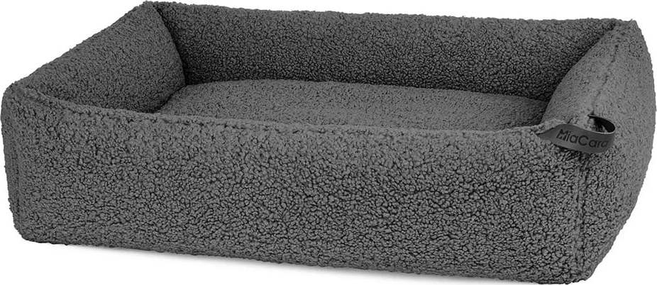 Tmavě šedý pelíšek pro psa z materiálu bouclé 93x120 cm Senso Graphite L – MiaCara MiaCara