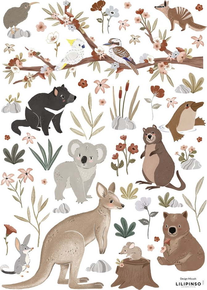 Arch samolepek 30x42 cm Australian Animals – Lilipinso Lilipinso