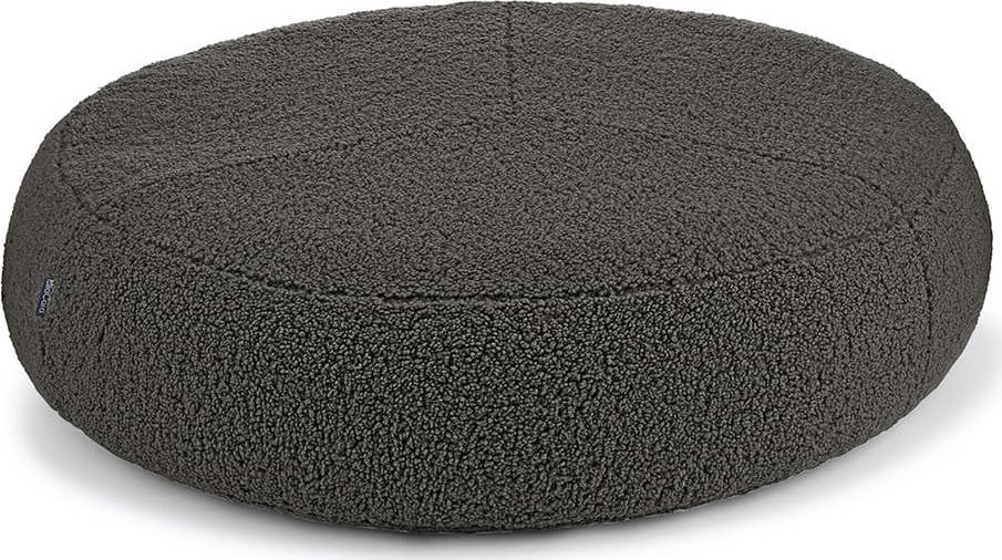 Tmavě šedý pelíšek pro psa z materiálu bouclé ø 90 cm Senso Pouffe Graphite M/L – MiaCara MiaCara