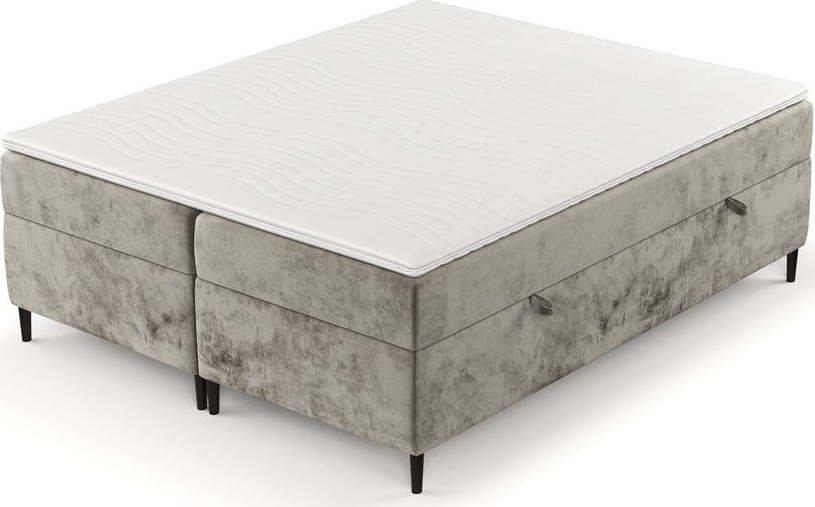 Světle hnědá boxspring postel s úložným prostorem 140x200 cm Araya – Maison de Rêve Maison de Reve