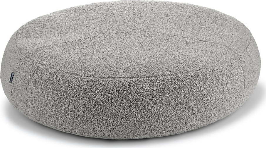 Šedý pelíšek pro psa z materiálu bouclé ø 90 cm Senso Pouffe Pebble M/L – MiaCara MiaCara