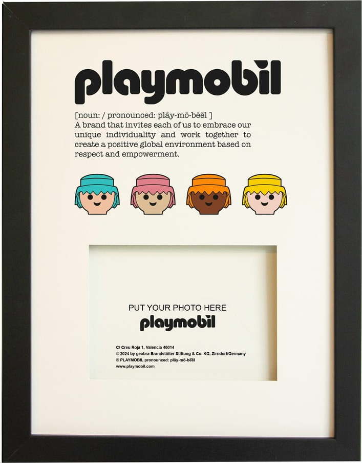 Černý rámeček na zeď 30x40 cm – Playmobil PLAYMOBIL