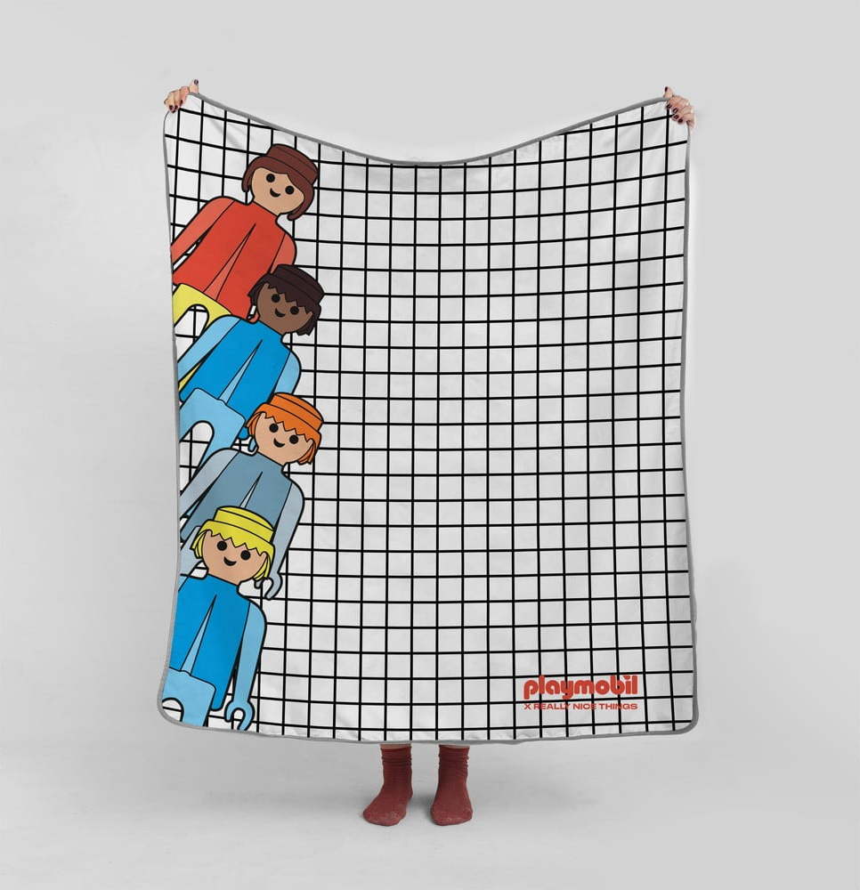 Dětská deka z mikrovlákna 130x130 cm Checkerboard – Playmobil PLAYMOBIL