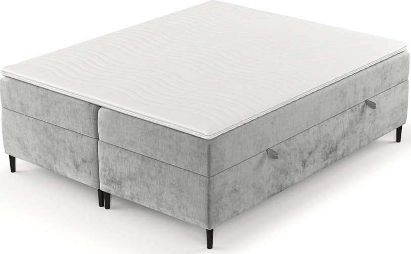 Šedá boxspring postel s úložným prostorem 160x200 cm Araya – Maison de Rêve Maison de Reve