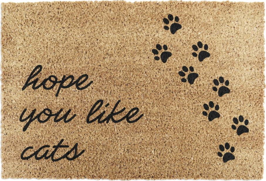 Rohožka z kokosového vlákna 40x60 cm Hope You Like Cats – Artsy Doormats Artsy Doormats